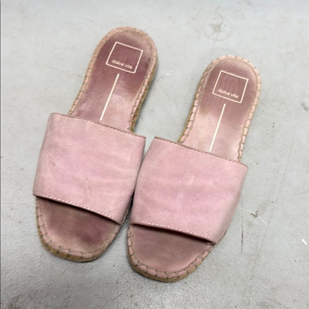 Dolce Vita Pink Suede Sandals - Size 7.5 - Great Condition - Slide Sandals